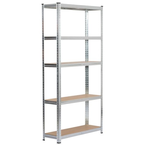 REGAŁ METALOWY 90x30x180 SREBRNY