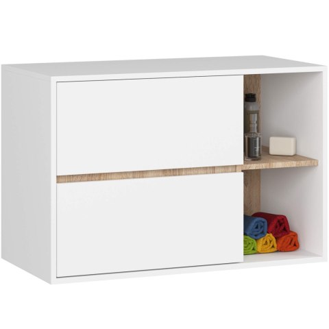 SZAFKA ŁAZIENKOWA POD UMYWALKĘ VAMI W90 2SZ 2P PK BIAŁA / DĄB SONOMA