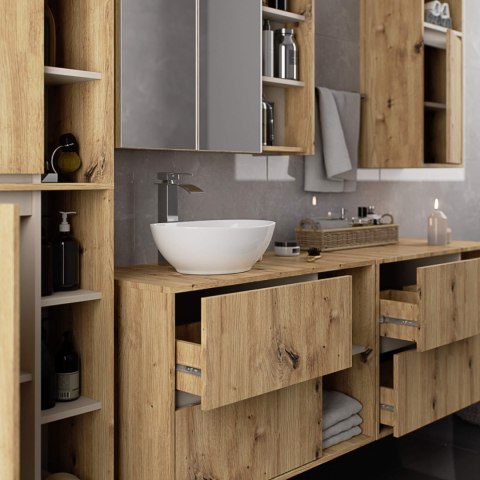 SZAFKA ŁAZIENKOWA POD UMYWALKĘ VAMI W90 2SZ 2P PK DĄB ARTISAN / KASZMIR