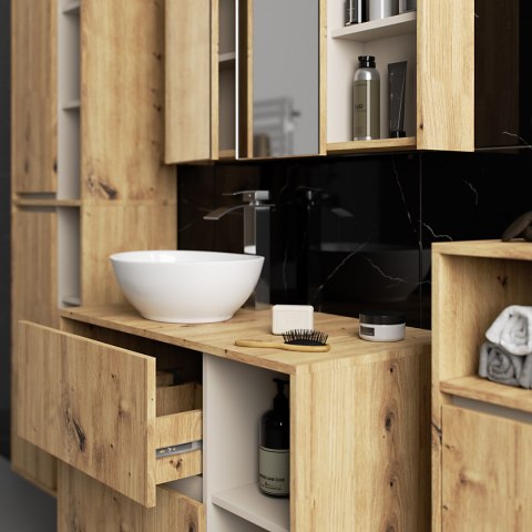 SZAFKA ŁAZIENKOWA WISZĄCA VAMI W35 1D 1W DĄB ARTISAN / KASZMIR