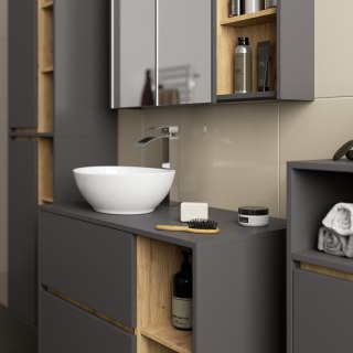 SZAFKA ŁAZIENKOWA WISZĄCA VAMI W35 1D 1W GRAFIT SZARY / DĄB ARTISAN
