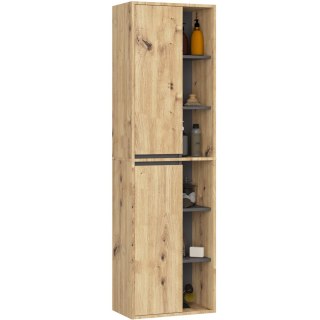 SZAFKA ŁAZIENKOWA WISZĄCA VAMI W50 2D 6P DĄB ARTISAN / GRAFIT SZARY