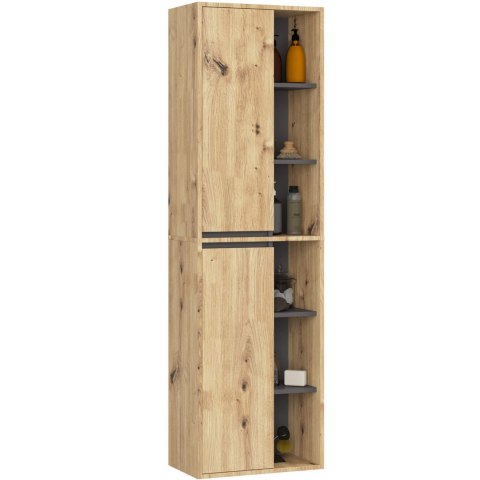 SZAFKA ŁAZIENKOWA WISZĄCA VAMI W50 2D 6P DĄB ARTISAN / GRAFIT SZARY