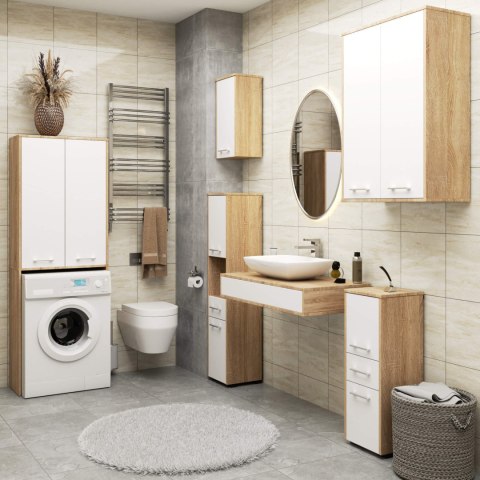 SZAFKA WISZĄCA FIN H934 W64 2D 1P DĄB SONOMA/BIAŁA