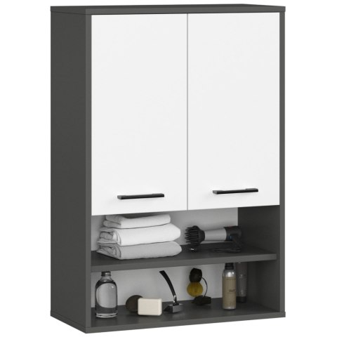 SZAFKA WISZĄCA FIN H934 W64 2D 1P GRAFIT SZARY/BIAŁA