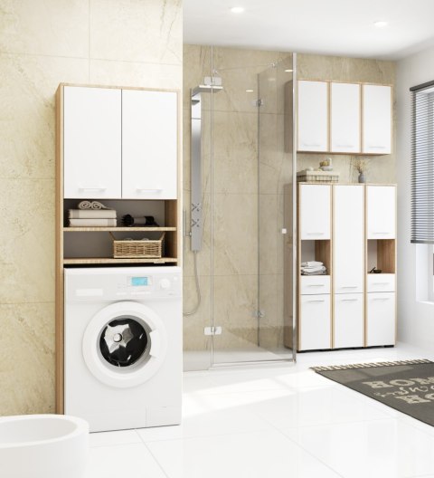 SZAFKA WISZĄCA FIN H934 W64 2D DĄB SONOMA/BIAŁA
