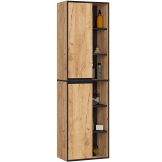 ZESTAW MEBLI ŁAZIENKOWYCH WISZĄCYCH Z OTWORAMI VAMI DĄB CRAFT / CZARNY