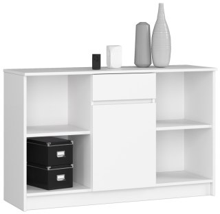BIURKO NAROŻNE - ZESTAW B-17 KOMODA I BIURKO PK BIAŁY