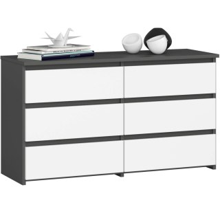 KOMODA CL100 6SZ PK SZARA / BIAŁA