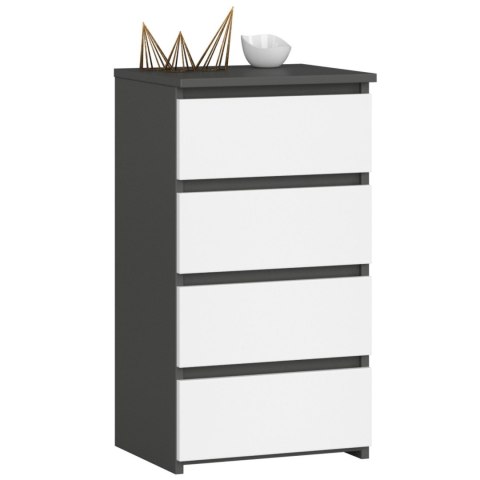 KOMODA CL4 PK GRAFIT SZARY / BIAŁA