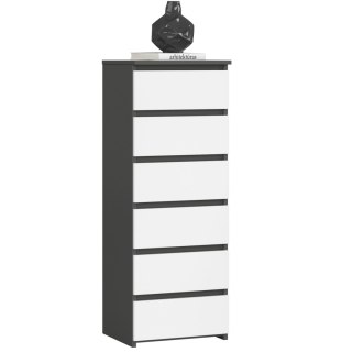 KOMODA CL6 PK GRAFIT SZARY / BIAŁA