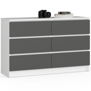 KOMODA K120 6SZ CLP PK BIAŁA / SZARY