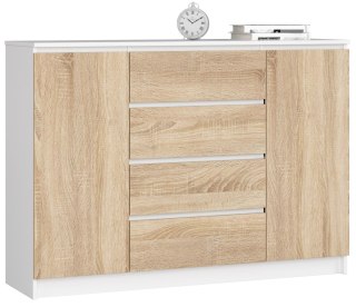 KOMODA K140 2D 4SZ CLP PK BIAŁY / SONOMA
