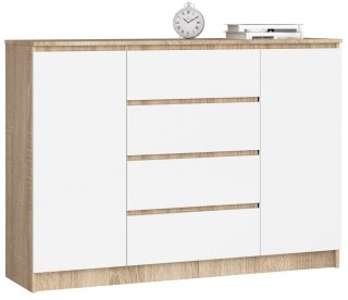 KOMODA K140 2D 4SZ CLP PK DĄB SONOMA / BIAŁY