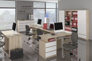 KOMODA K140 6SZ CLP PK DĄB SONOMA / BIAŁY
