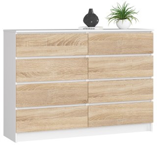 KOMODA K140 8SZ CLP PK BIAŁY / SONOMA