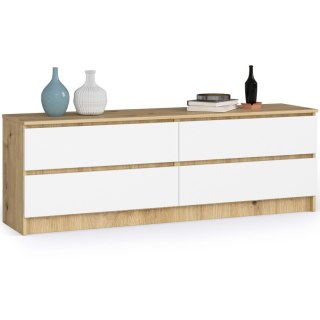 KOMODA K160 4SZ CLP PK DĄB ARTISAN / BIAŁY