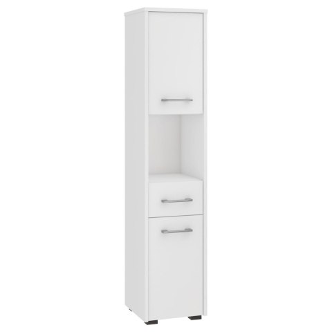 REGAŁ ŁAZIENKA FIN SŁUPEK 30 2D 1SZ 1W 140cm PK BIAŁY