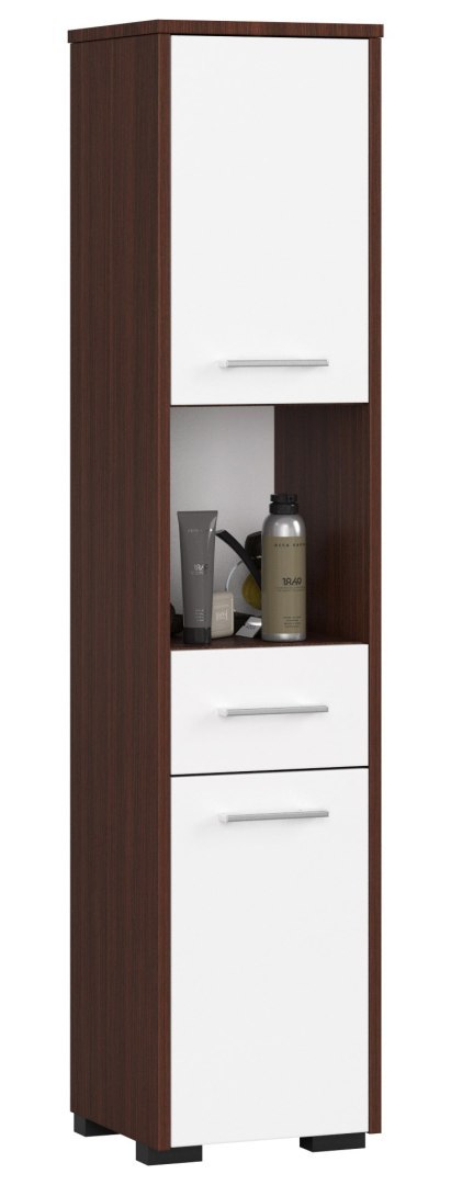 REGAŁ ŁAZIENKA FIN SŁUPEK 30 2D 1SZ 1W 140cm PK VENGE / BIAŁY
