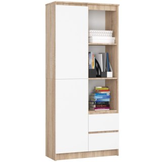 REGAŁ R11 R80 1D 2SZ CLP PK SONOMA / BIAŁY