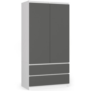 SZAFA S90 2D 2SZ CLP PK BIAŁY / SZARY