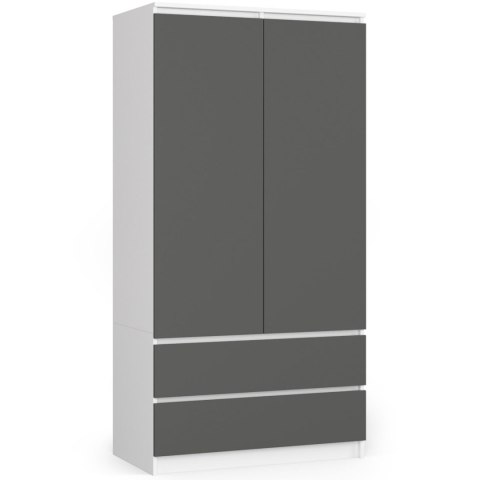 SZAFA S90 2D 2SZ CLP PK BIAŁY / SZARY