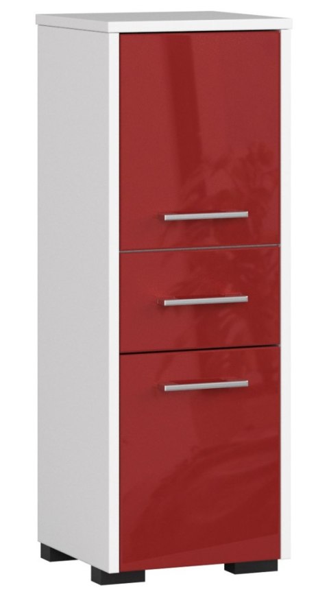 SZAFKA ŁAZIENKA FIN SŁUPEK 30 2D 1SZ 85cm PK CZERWONY POŁYSK