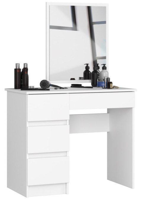 TOALETKA KOSMETYCZNA Z LUSTREM T-6/SL 500x600 LEWA PK BIAŁA