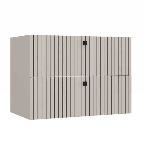 SZAFKA POD UMYWALKĘ TIGO 80 2S KASZMIR 2 SZUFLADY RYFLOWANY FRONT WISZĄCA