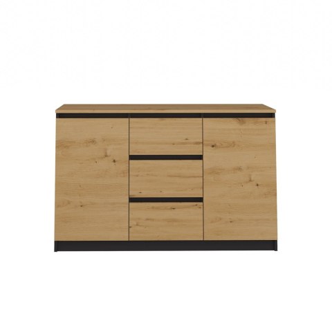 Komoda Malwa 2D3S/BA ANTRACYT DĄB ARTISAN