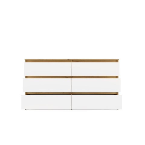 Komoda Malwa M6 140 DĄB ARTISAN BIAŁY