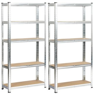 2x REGAŁ METALOWY 70x30x154 SREBRNY