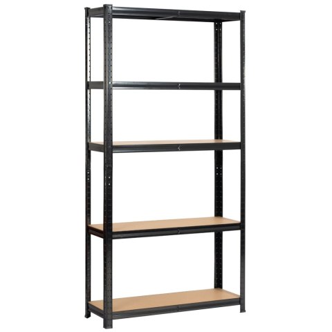 2x Regał metalowy garażowy 90x30x180 czarny