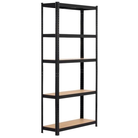 2x Regał metalowy garażowy 90x30x180 czarny