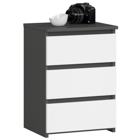 KOMODA CL3/40 GRAFIT PK SZARY / BIAŁA