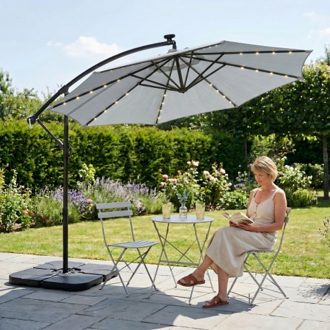 PARASOL OGRODOWY MILIN JASNOSZARY