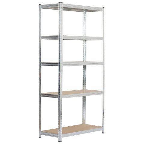REGAŁ METALOWY 90x40x180 SREBRNY