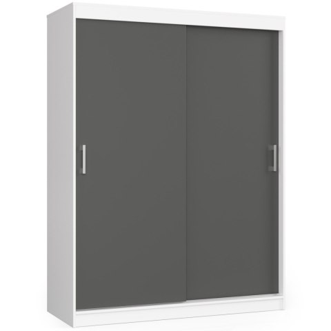 SZAFA PRZESUWNA 150cm CLP BIAŁA / SZARA MONO