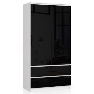 SZAFA S90 2D 2SZ CLP PK CZARNY POŁYSK