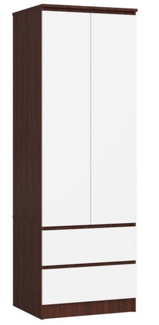 SZAFA STAR S 60 cm 2 DRZWI 2 SZUFLADY PK WENGE / BIAŁA