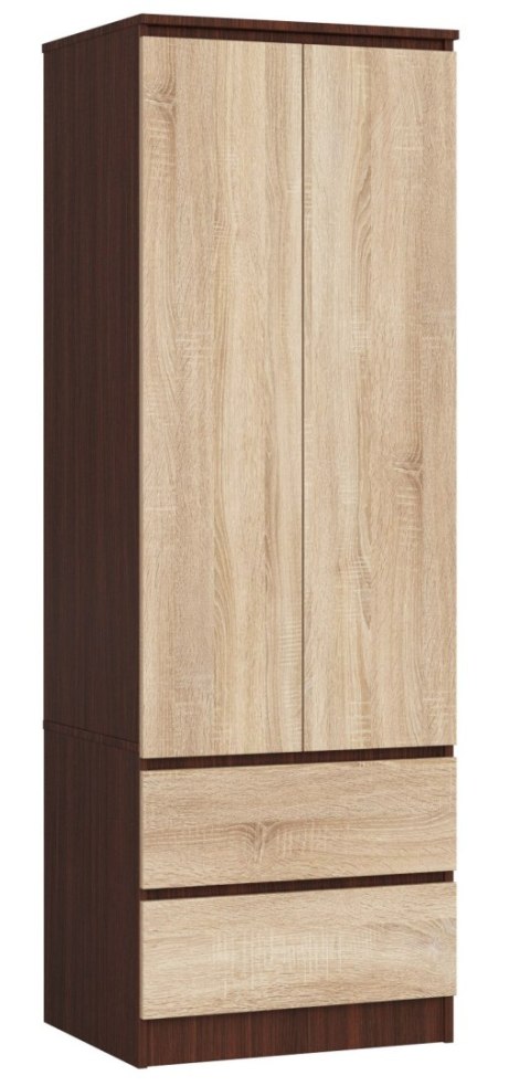 SZAFA STAR S 60 cm 2 DRZWI 2 SZUFLADY PK WENGE / SONOMA