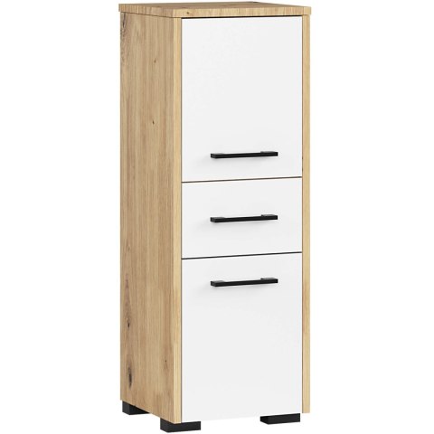 SZAFKA ŁAZIENKA FIN SŁUPEK 30 2D 1SZ 85cm PK DĄB ARTISAN / BIAŁY