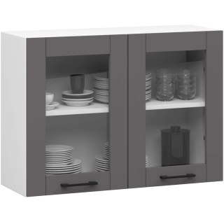 Szafka OLIWIA Witryna W80 H580 BIAŁA / SZARA