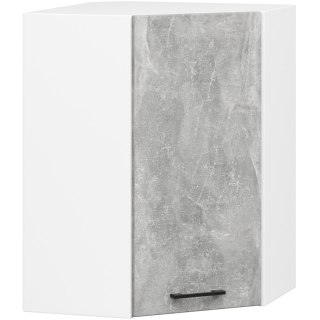 WISZĄCA SZAFKA KUCHENNA NAROŻNA OLIWIA W 60/60cm H720 BIAŁA / BETON