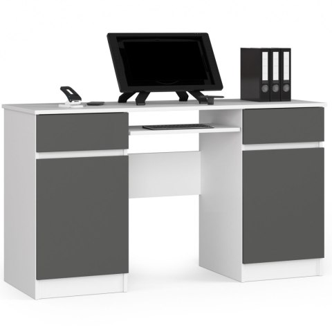 BIURKO CLP A5 2D 2SZ PK BIAŁE / SZARE