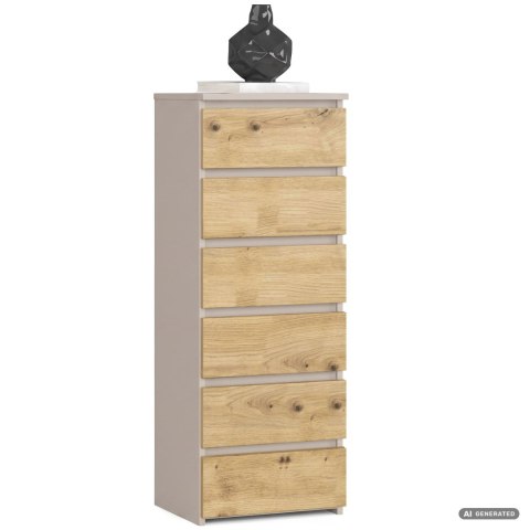 KOMODA CL6 PK KASZMIR / DĄB ARTISAN
