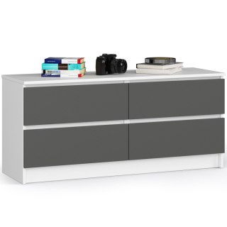 KOMODA K120 4SZ CLP PK BIAŁY / SZARY