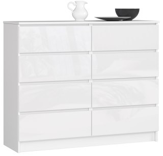 KOMODA K120 8SZ PK BIAŁA POŁYSK