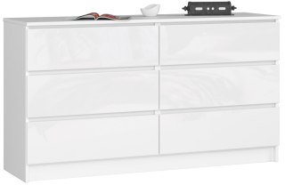 KOMODA K140 6SZ CLP PK BIAŁY POŁYSK