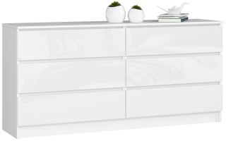 KOMODA K160 6SZ CLP PK BIAŁY POŁYSK